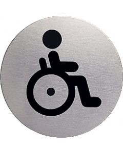 Piktrogramm Behinderten-WC silber