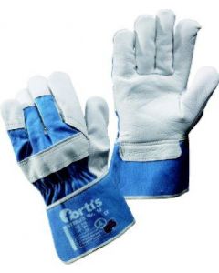 Fortis Rindvollleder-Handschuh blau, Größe: 10