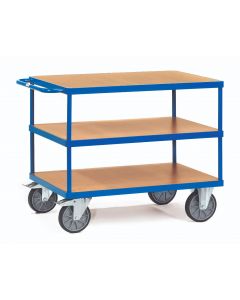 Tischwagen mit 3 Holzplattformen bis 600 kg Tragkraft