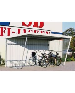 Fahrrad-Überdachung, Grundfeld PVC glashell, einseitig