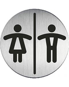Piktogramm "WC Damen und Herren" silber