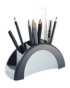 Durable Stifteköcher Pen Holder 7720-01 silber-schwarz