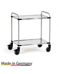 Edelstahl-Tischwagen mit 2 Etagen