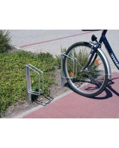 Fahrradparker Bodenbefestigung, Edelstahl matt gestrahlt