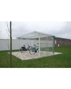 Überdachung Grundfeld, PVC glashell, zweiseitig, Flachdach