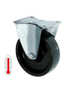 Temperaturbeständige Polyamid-Bockrolle Ø 100 mm 110 kg mit Gleitlager