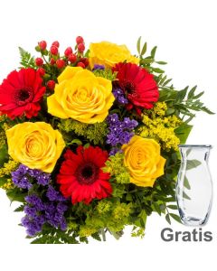 Blumenstrauß Blütenfee mit Vase 