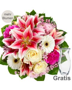 Blumenstrauß Glücksmoment mit Vase