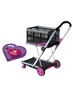 Transport-Klappmobil Clax Pink Dream Edition + Milka Schokolade