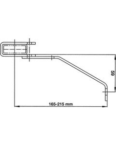 Wandanker 165-215 mm für Stahl-Leiter