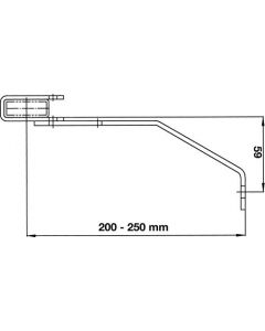 Wandanker 200-250 mm für Stahl-Leiter