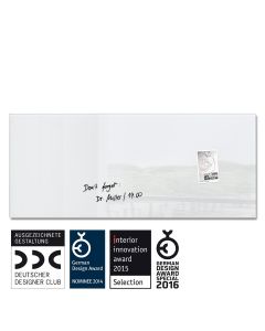 sigel Glas-Magnetboard / Magnettafel artverum® super-weiß 130x55 cm