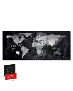 sigel Glas-Magnetboard / Magnettafel artverum® Worldmap 130x55 cm 