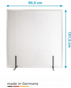 Raumteiler / Schutzwand transparent mit Kunststoffrahmen, Höhe x Breite 101,5 x 99,5  cm