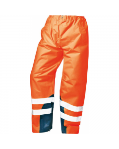 Warnschutz-Regenbundhose in orange