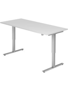 Arbeitstisch elektrisch höhenverstellbar 73,5-119 cm, Tischplatte weiß