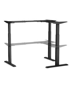 Tischgestell für 90°-Winkelplatte elektrisch höhenverstellbar, schwarz