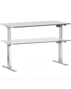 Arbeitstisch elektrisch höhenverstellbar 70-116 cm, Tischplatte grau  