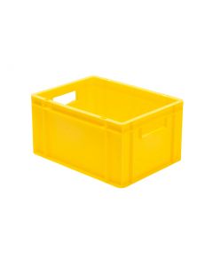 Eurobehälter gelb 400x300x210 mm Wände geschlossen mit Grifflochung