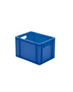 Eurobehälter blau 400x300x270 mm Wände geschlossen mit Grifflochung