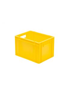 Eurobehälter gelb 400x300x270 mm Wände geschlossen mit Grifflochung