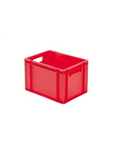 Eurobehälter rot 400x300x270 mm Wände geschlossen mit Grifflochung