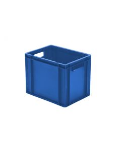 Eurobehälter blau 400x300x320 mm Wände geschlossen mit Grifflochung