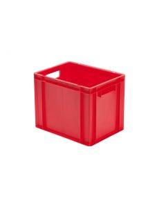 Eurobehälter rot 400x300x320 mm Wände geschlossen mit Grifflochung