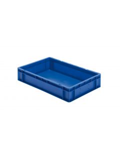 Eurobehälter blau 600x400x120 mm Wände geschlossen ohne Grifflochung