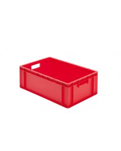 Eurobehälter rot 600x400x210 mm Wände geschlossen mit Grifflochung