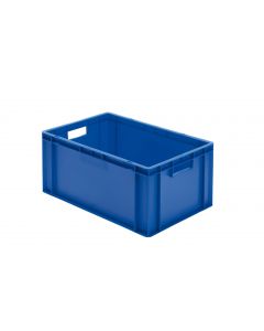 Eurobehälter blau 600x400x270 mm Wände geschlossen mit Grifflochung