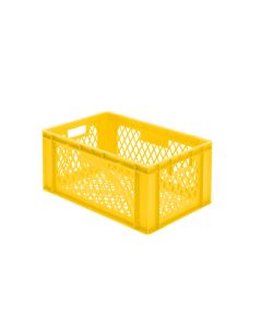 Eurobehälter gelb 600x400x270 mm Wände durchbrochen mit Grifflochung