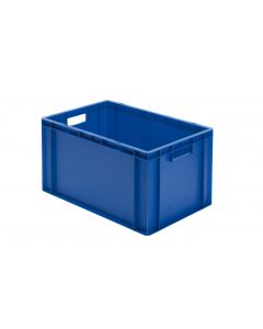 Eurobehälter blau 600x400x320 mm Wände geschlossen mit Grifflochung
