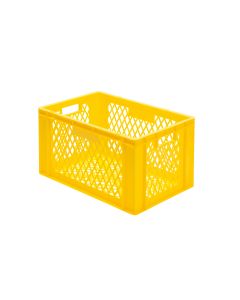 Eurobehälter gelb 600x400x320 mm Wände durchbrochen mit Grifflochung