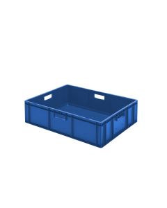 Eurobehälter blau 800x600x210 mm Wände geschlossen mit Grifflochung
