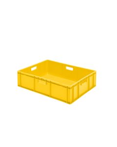 Eurobehälter gelb 800x600x210 mm Wände geschlossen mit Grifflochung