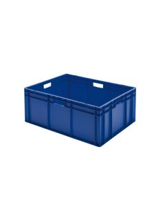 Eurobehälter blau 800x600x320 mm Wände geschlossen mit Grifflochung