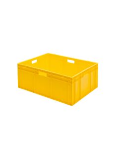 Eurobehälter gelb 800x600x320 mm Wände geschlossen mit Grifflochung