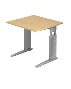 Schreibtisch 80x80 cm mit C-Fuß-Gestell
