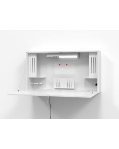 Wandschreibtisch, klappbar „Mini-Office“ Weiß/Weiß