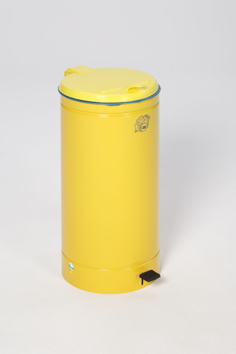 Tretabfallsammler für Abfallsäcke von 60 bis 70l - gelb