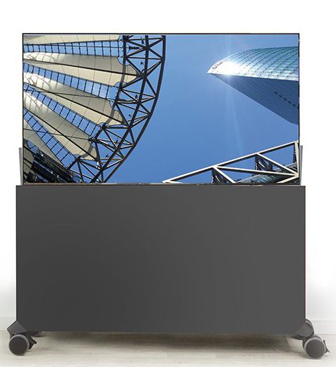 Liftboard auf Rollen inkl. 65 Zoll Flachbildschirm schwarz