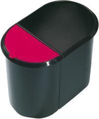 Papierkorb Duo-System 29 Liter schwarz / rot 