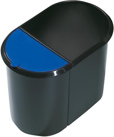 Papierkorb Duo-System 29 Liter schwarz / blau