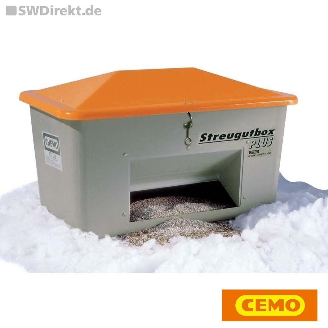 Cemo Streugutbehälter 550 Liter mit Entnahmeöffnung grau