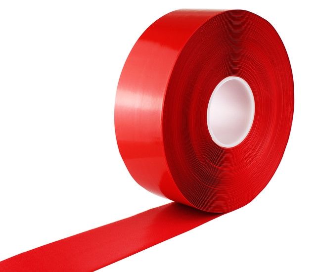 Bodenmarkierungsband selbstklebend rot 75 mm