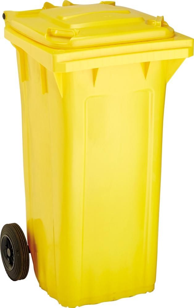 Großmülltonne 120 Liter Kunststoff gelb