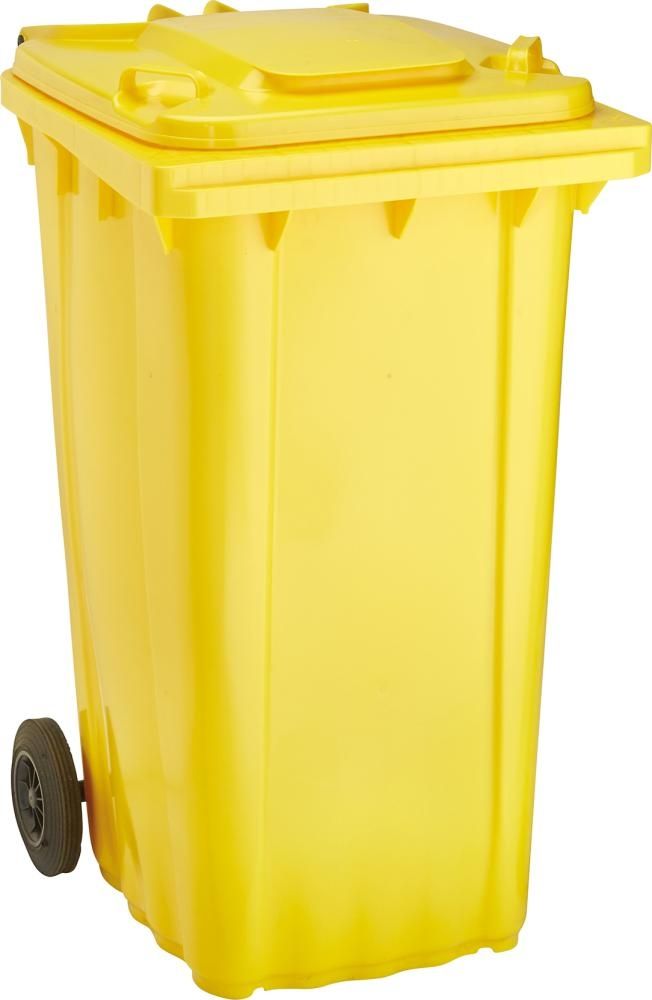 Großmülltonne 240 Liter aus Kunststoff gelb 