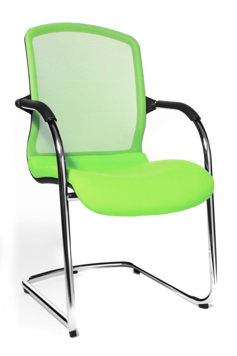 Besucherstuhl Open Chair 100 Stoff apfelgrün