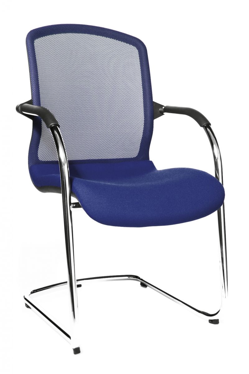 Besucherstuhl Open Chair 100 Stoff dunkelblau